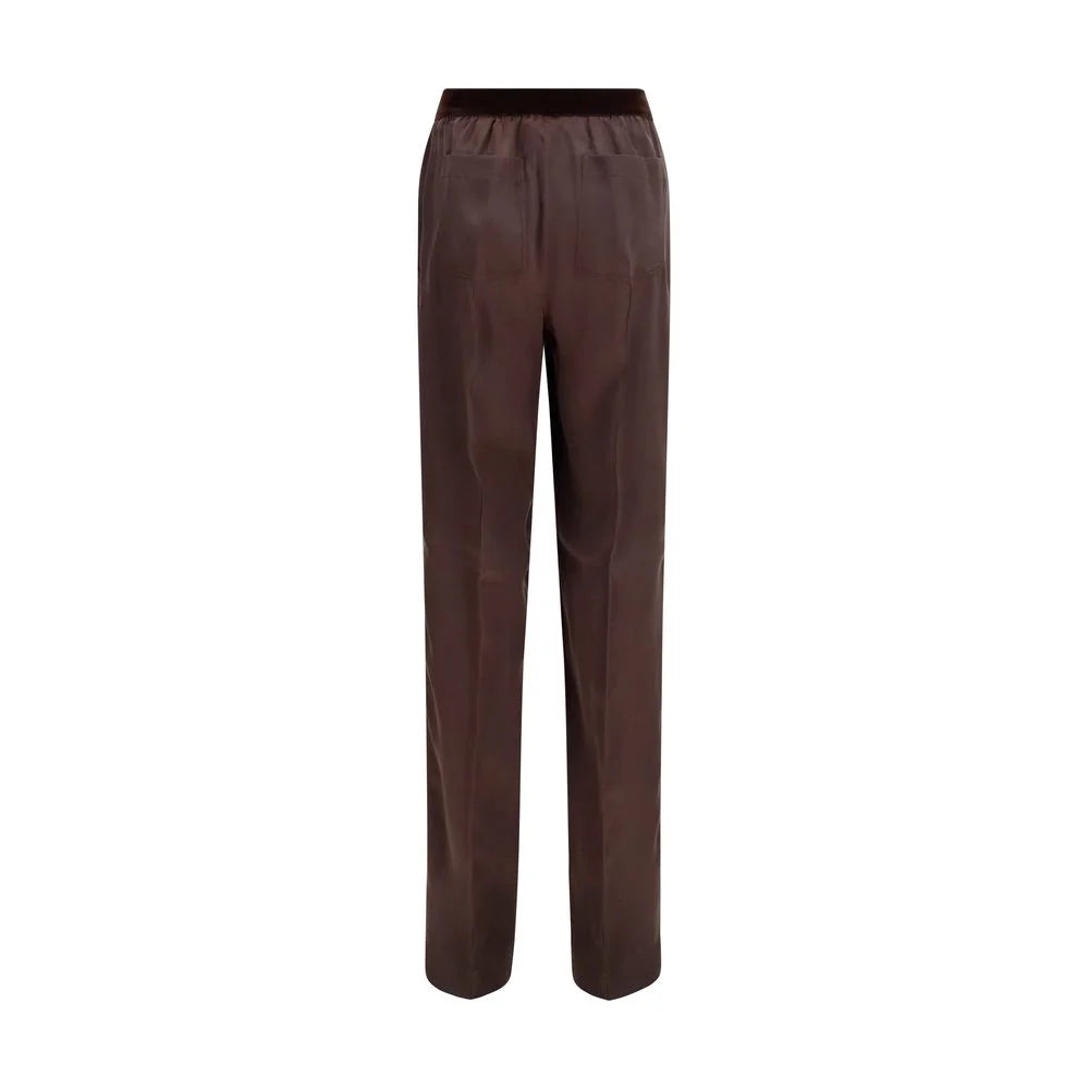 Tom Ford Brown Silk Casual Pants
