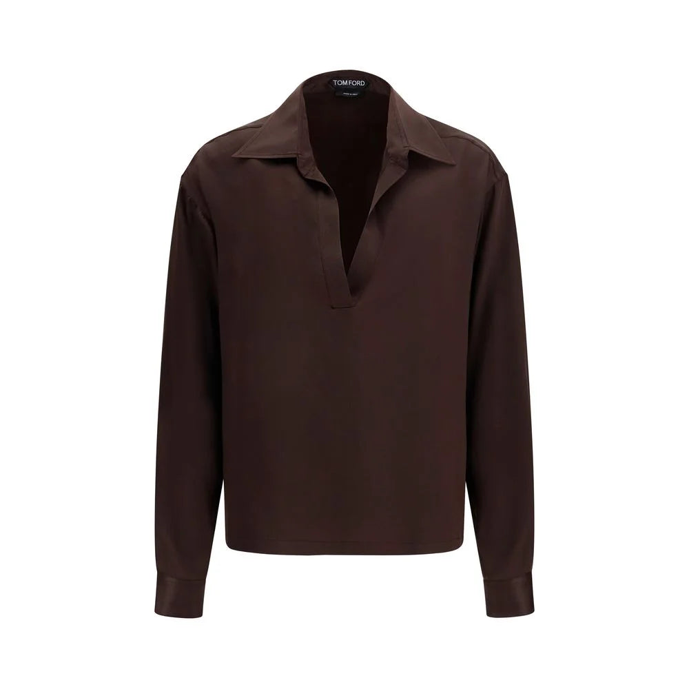 Tom Ford Brown Silk Dress Shirt - IT40 | M