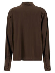 Tom Ford Brown Silk Polo Shirt