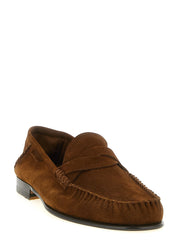 Tom Ford Brown Suede Leather Slip-On Loafers - EU45/US12