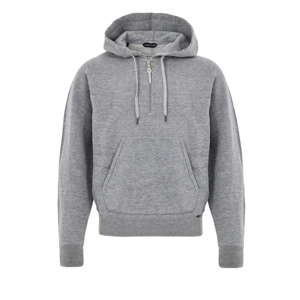 Tom Ford Gray Cotton Hoodie