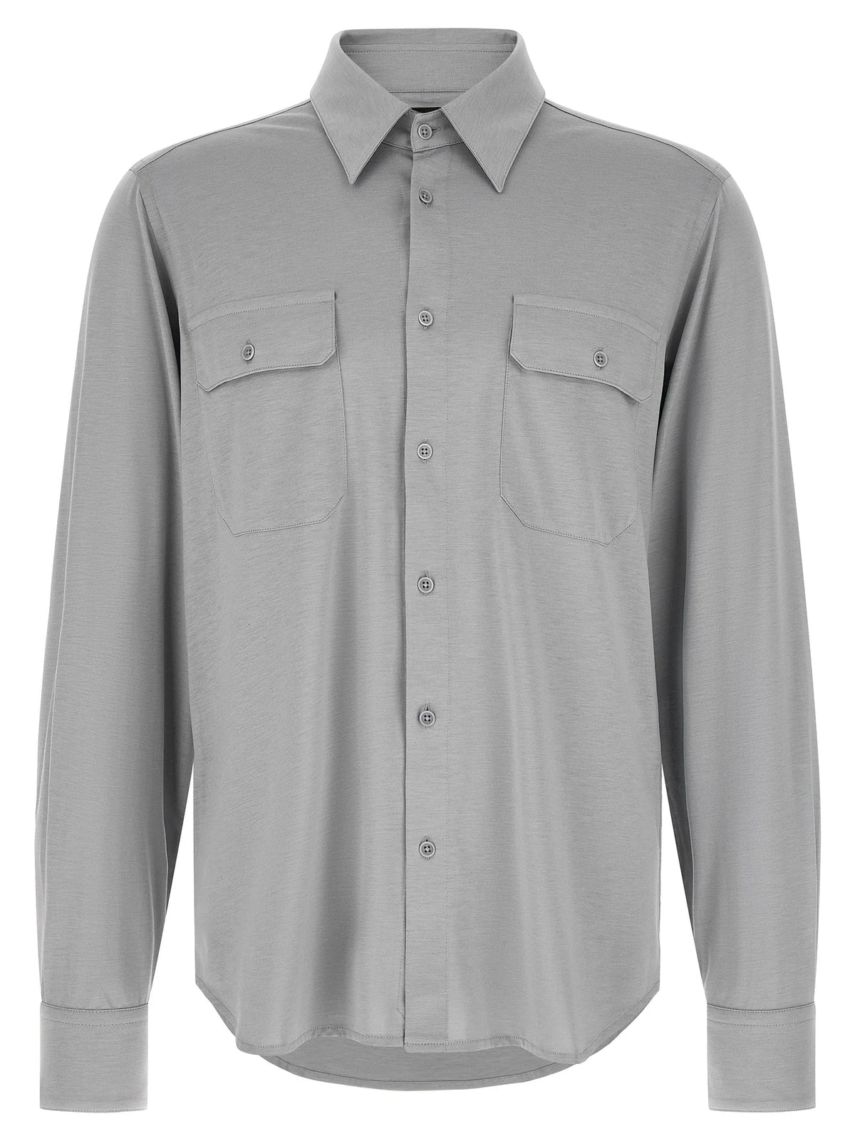 Tom Ford Gray Silk Blouse