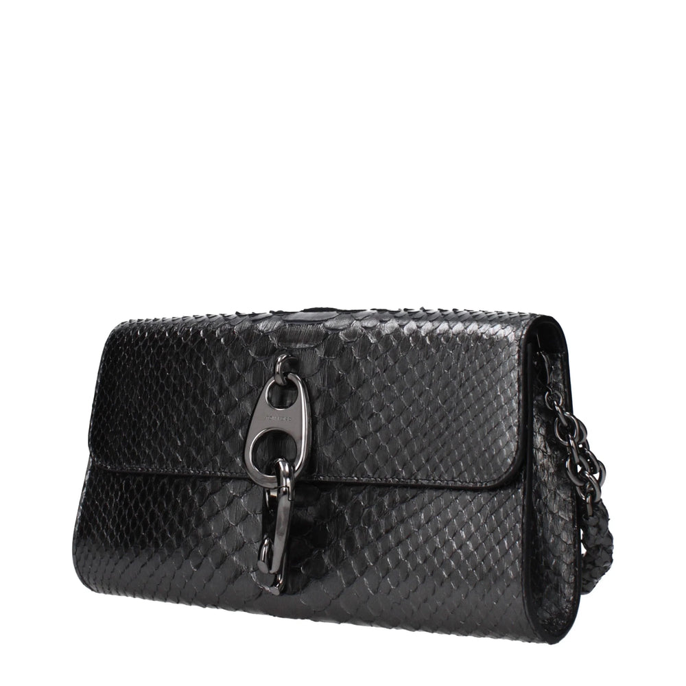 Tom Ford Graue Clutch aus Leder