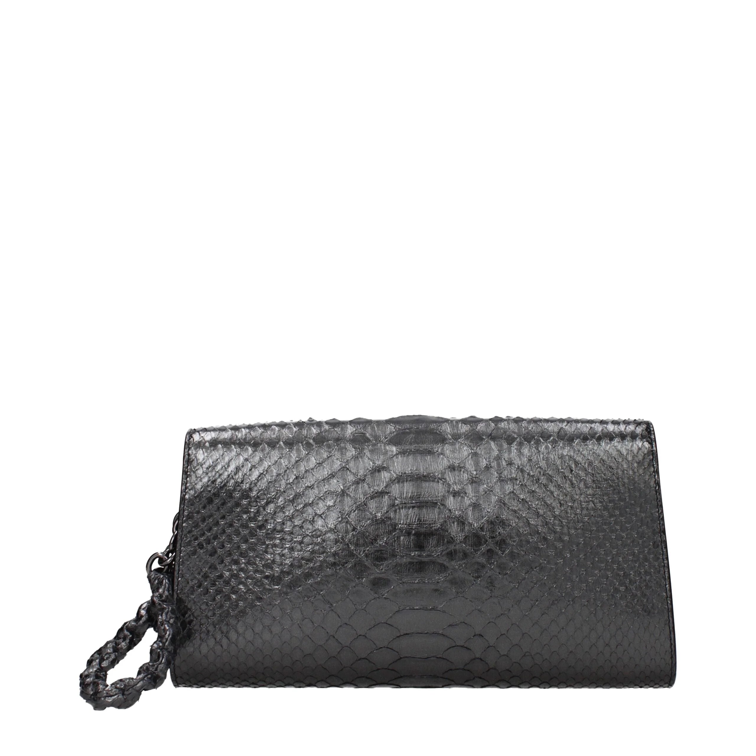 Tom Ford Graue Clutch aus Leder