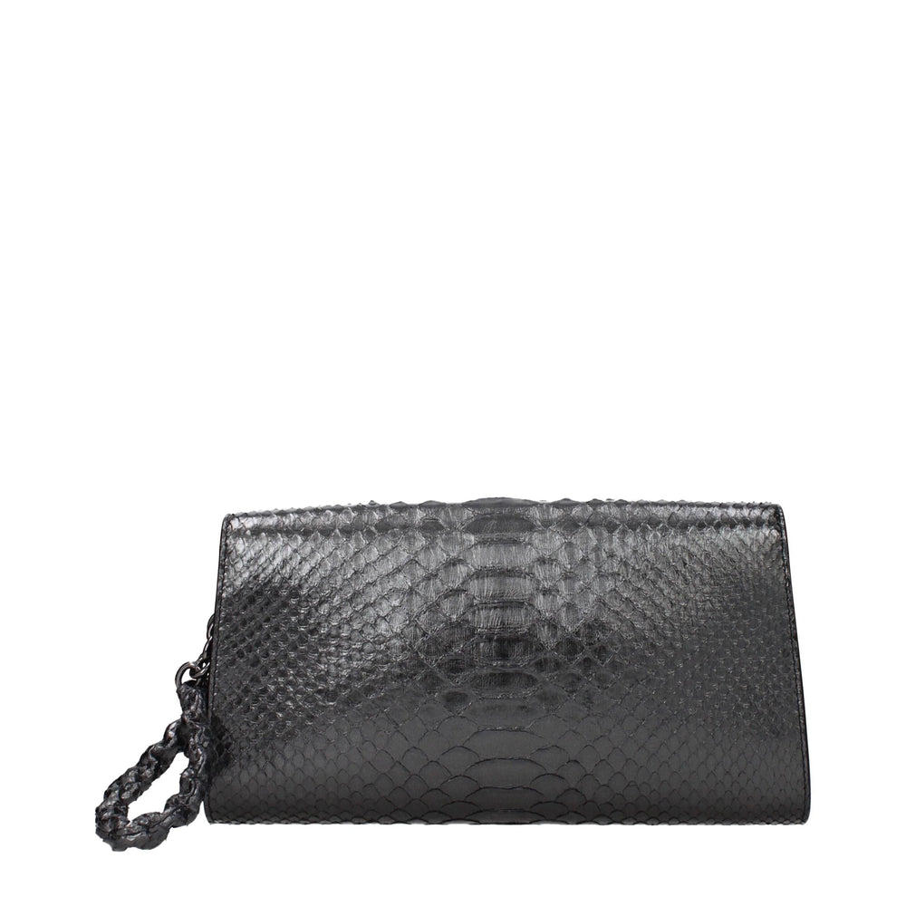 Tom Ford Graue Clutch aus Leder