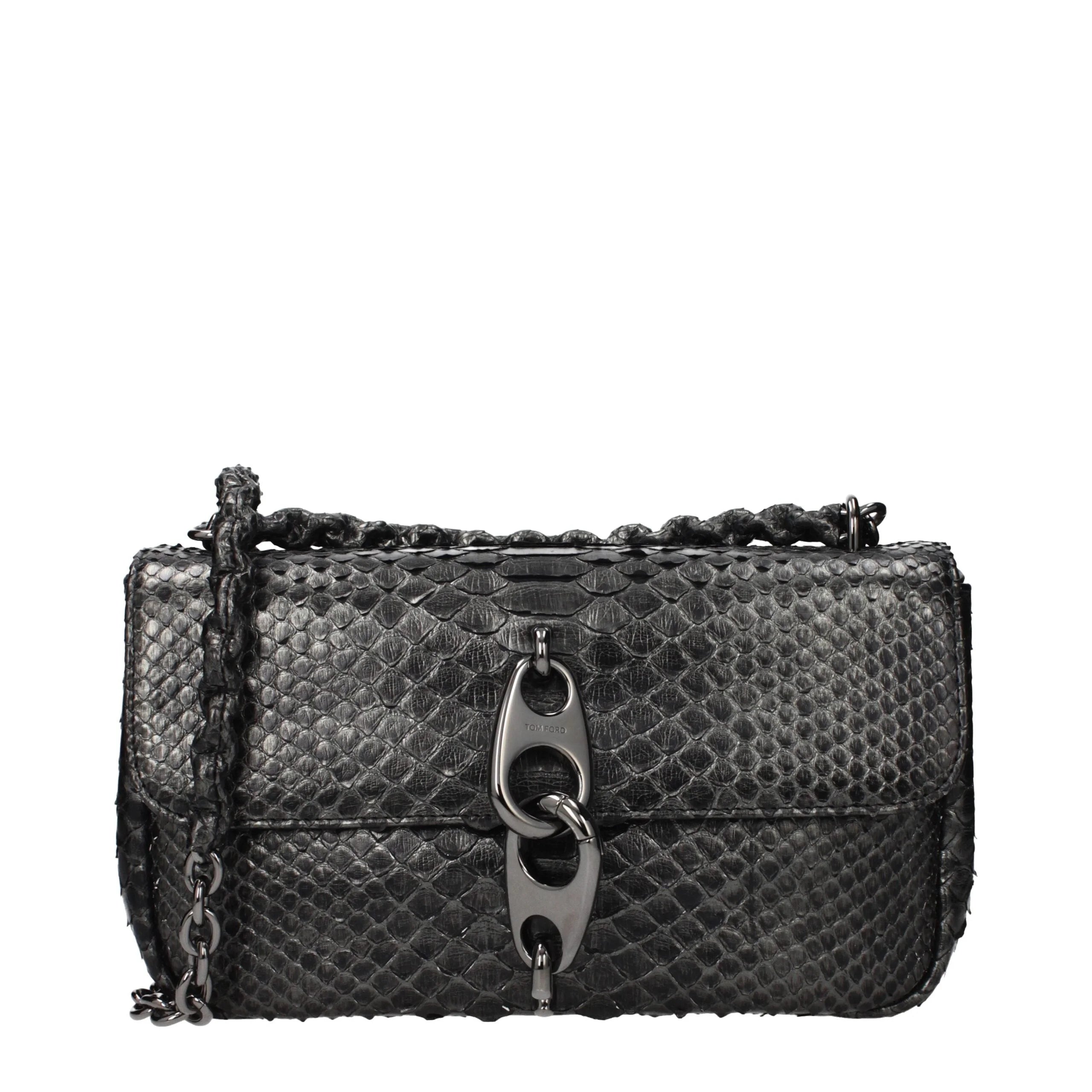 Tom Ford Gray Skin Shoulder Bag