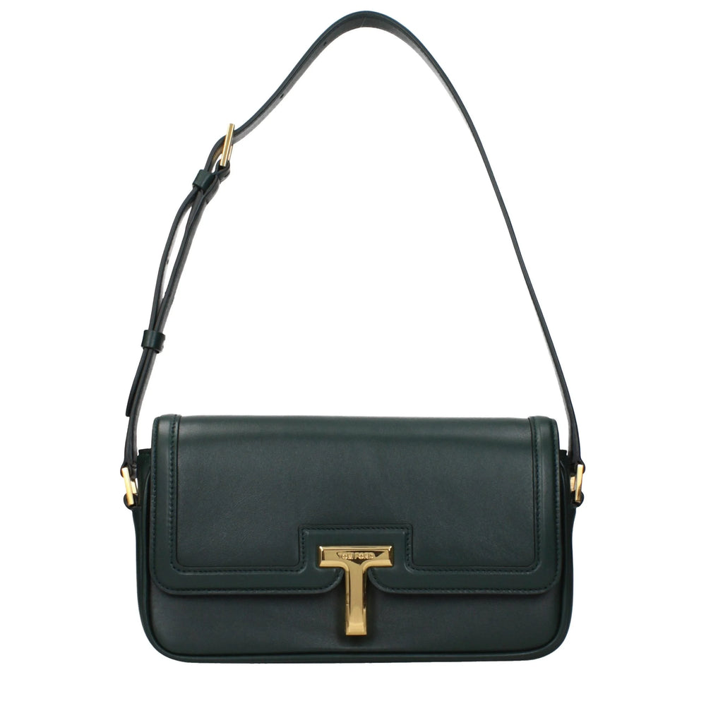 Tom Ford Green Leather Shoulder Bag