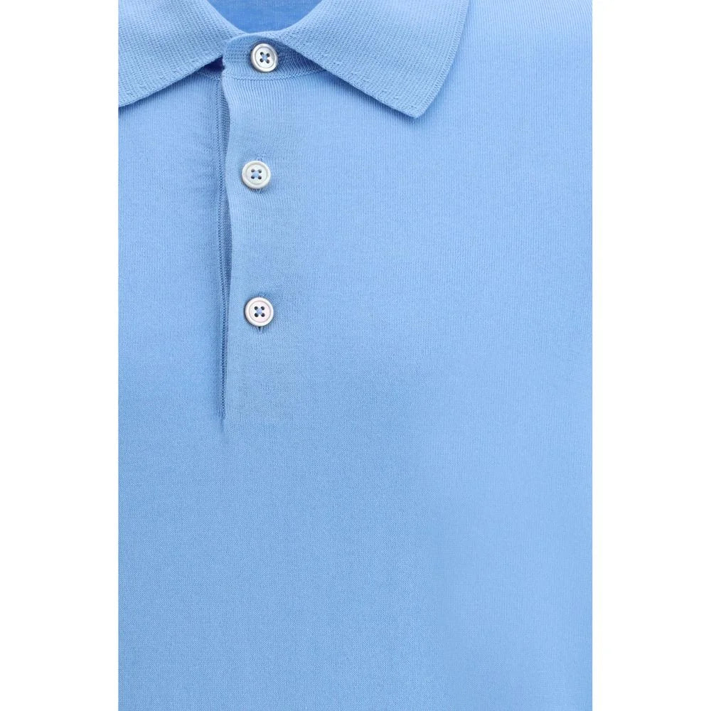 Tom Ford Light Blue Cotton Polo Shirt