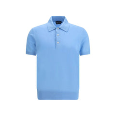Tom Ford Light Blue Cotton Polo Shirt