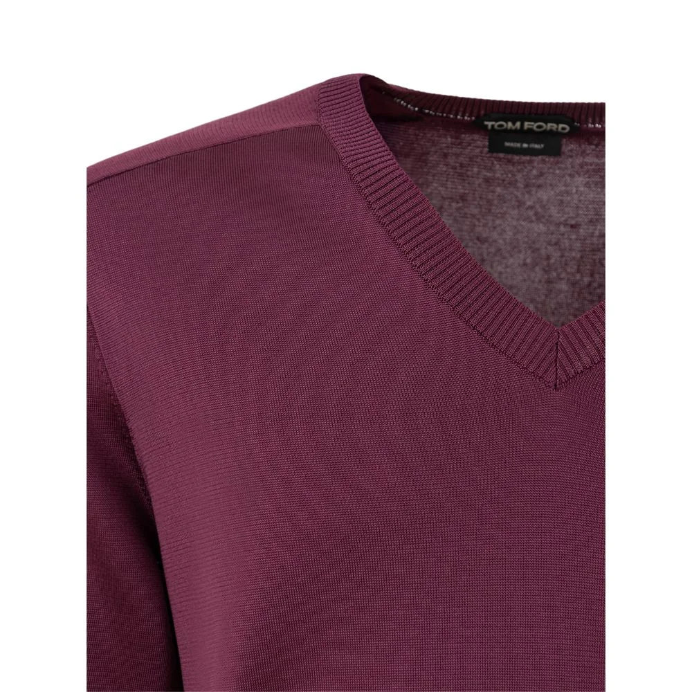Tom Ford Purple Silk Sweater - IT52 | XL - Sweaters