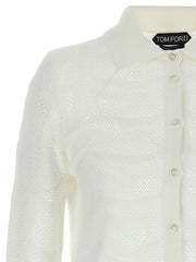 Tom Ford White Cotton Cardigan - S