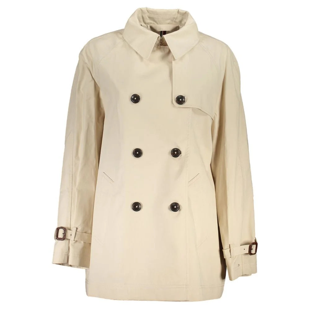 Tommy Hilfiger Beige Cotton Jackets & Coat - Trench Coats