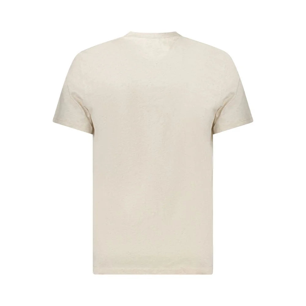 Tommy Hilfiger Beige Cotton Men T-Shirt - T-Shirts