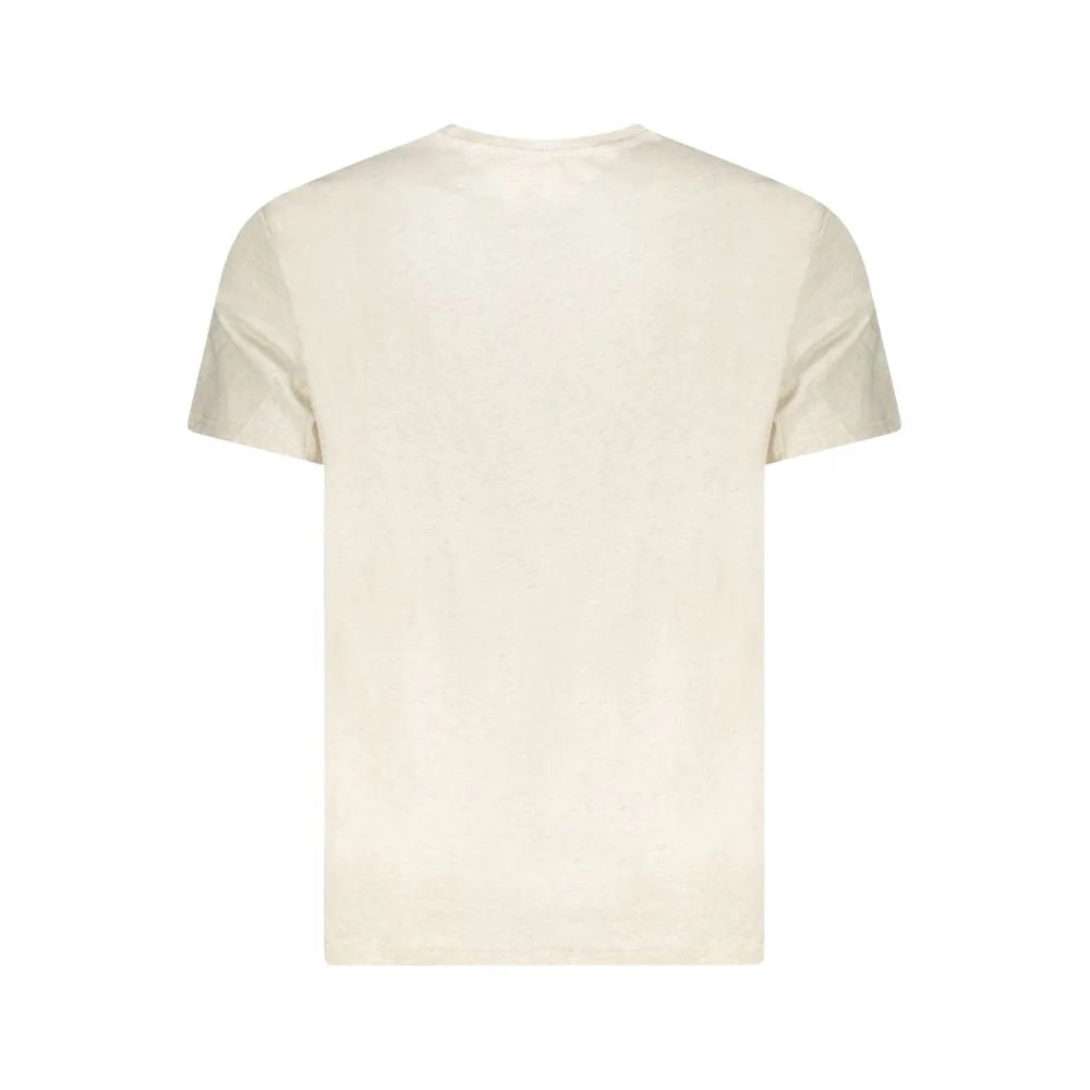 Tommy Hilfiger Beige Cotton Men T-Shirt - T-Shirts