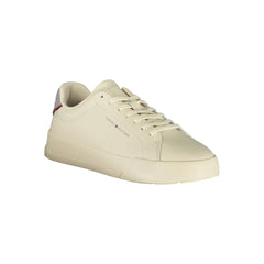 Tommy Hilfiger Beige Leather Men Sneaker - Sneakers
