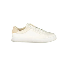 Tommy Hilfiger Beige Leather Women Sneaker - Sneakers