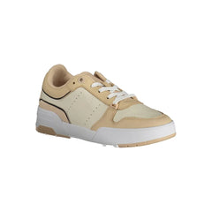 Tommy Hilfiger Beige Leather Women Sneaker - Sneakers