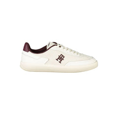 Tommy Hilfiger Beige Leather Women Sneaker - Sneakers