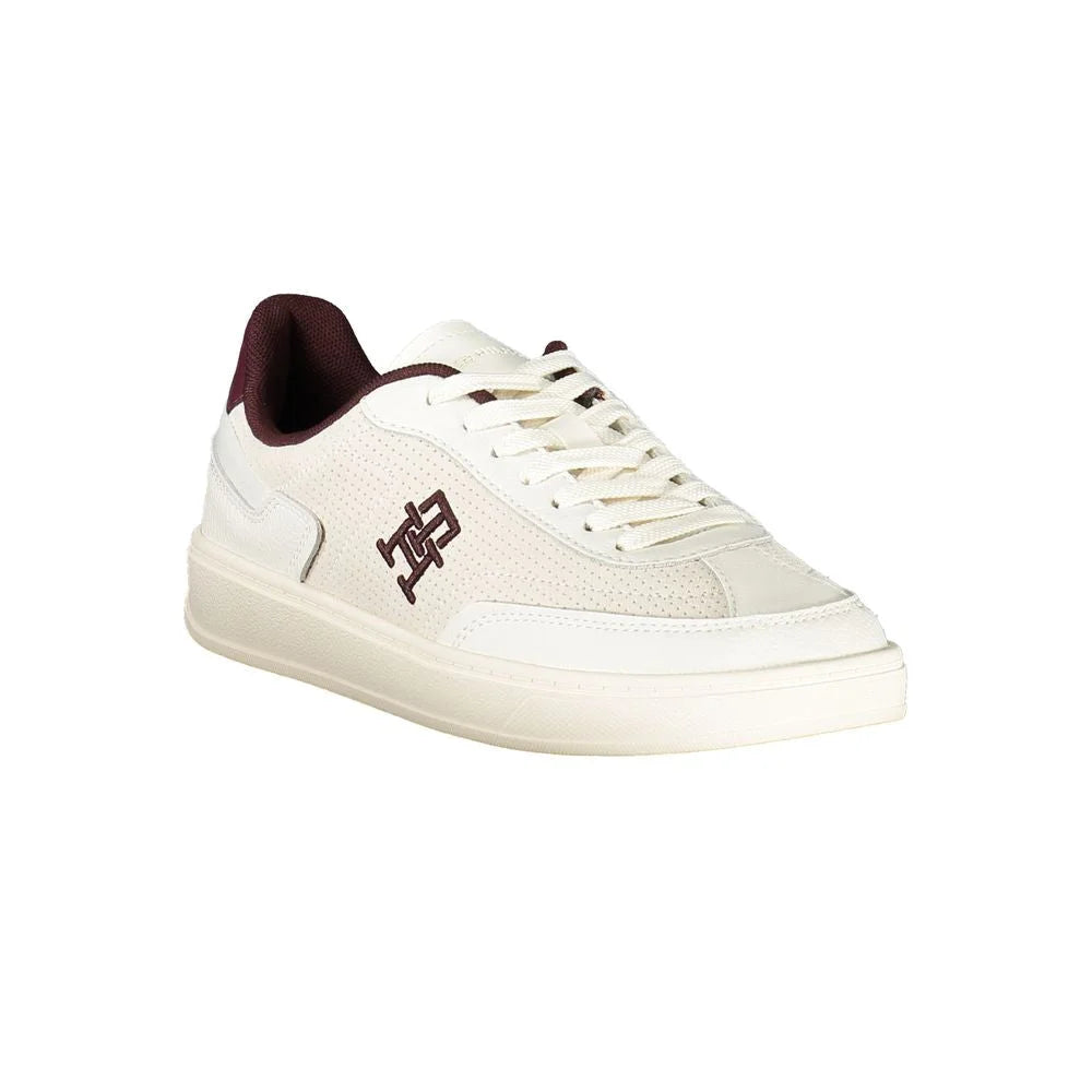 Tommy Hilfiger Beige Leather Women Sneaker - Sneakers