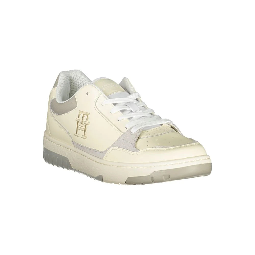 Tommy Hilfiger Beige Sports Sneakers with Unique Embroidery - Sneakers