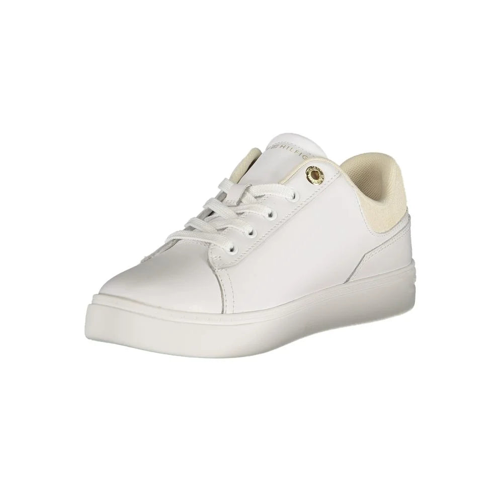 Tommy Hilfiger Bianco Polyurethane Women Sneaker