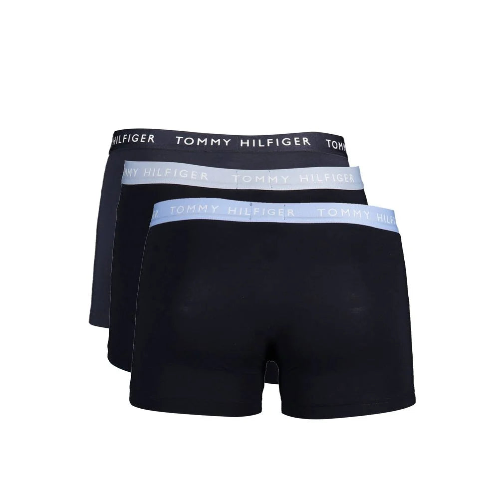 Tommy Hilfiger Black Cotton Men Boxer Trio Pack - S - Boxer Briefs