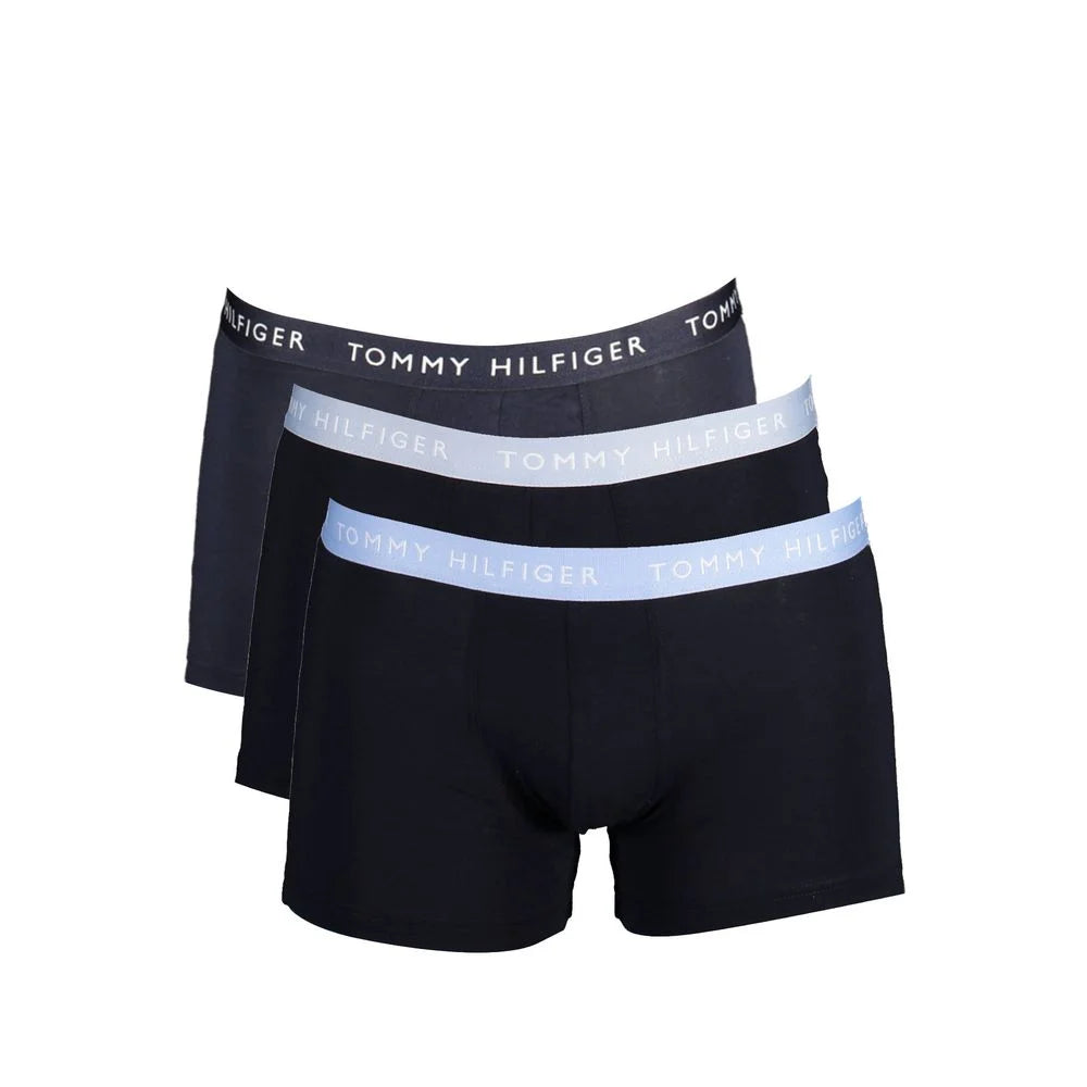 Tommy Hilfiger Black Cotton Men Boxer Trio Pack - S - Boxer Briefs