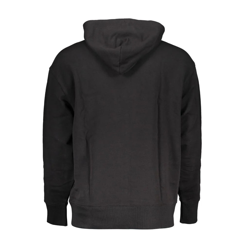Tommy Hilfiger Black Cotton Men Sweater Hoodie - Hoodies