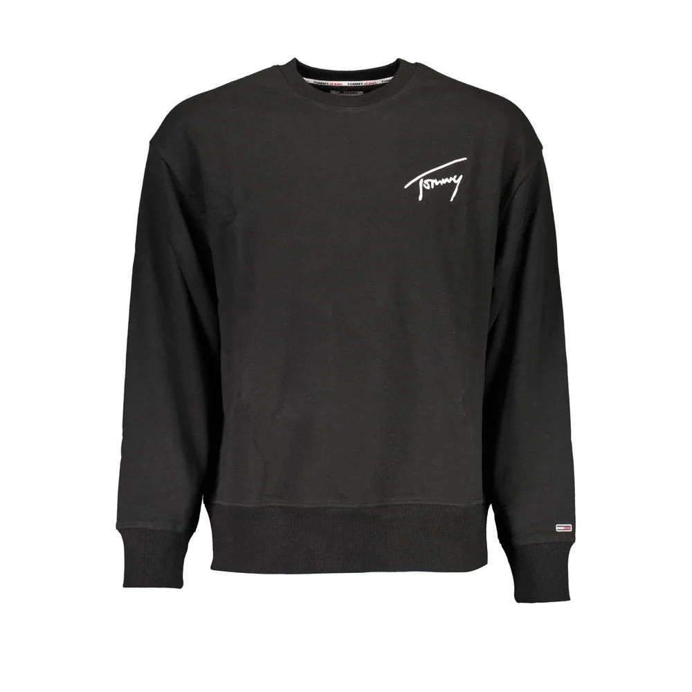 Tommy Hilfiger Black Cotton Men Sweater - Sweatshirts
