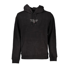 Tommy Hilfiger Black Cotton Men Sweater with Hood - Hoodies