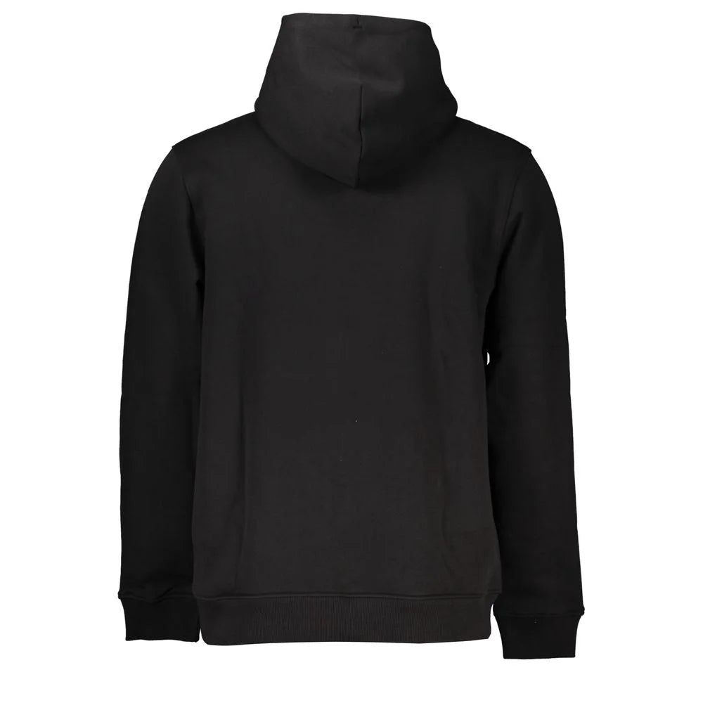 Tommy Hilfiger Black Cotton Men Sweater with Hood - XL - Hoodies