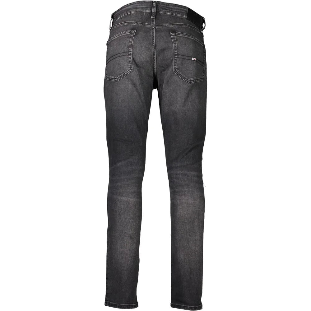 Tommy Hilfiger Black Cotton Slim Men Jeans - W28 | L32 - Jeans