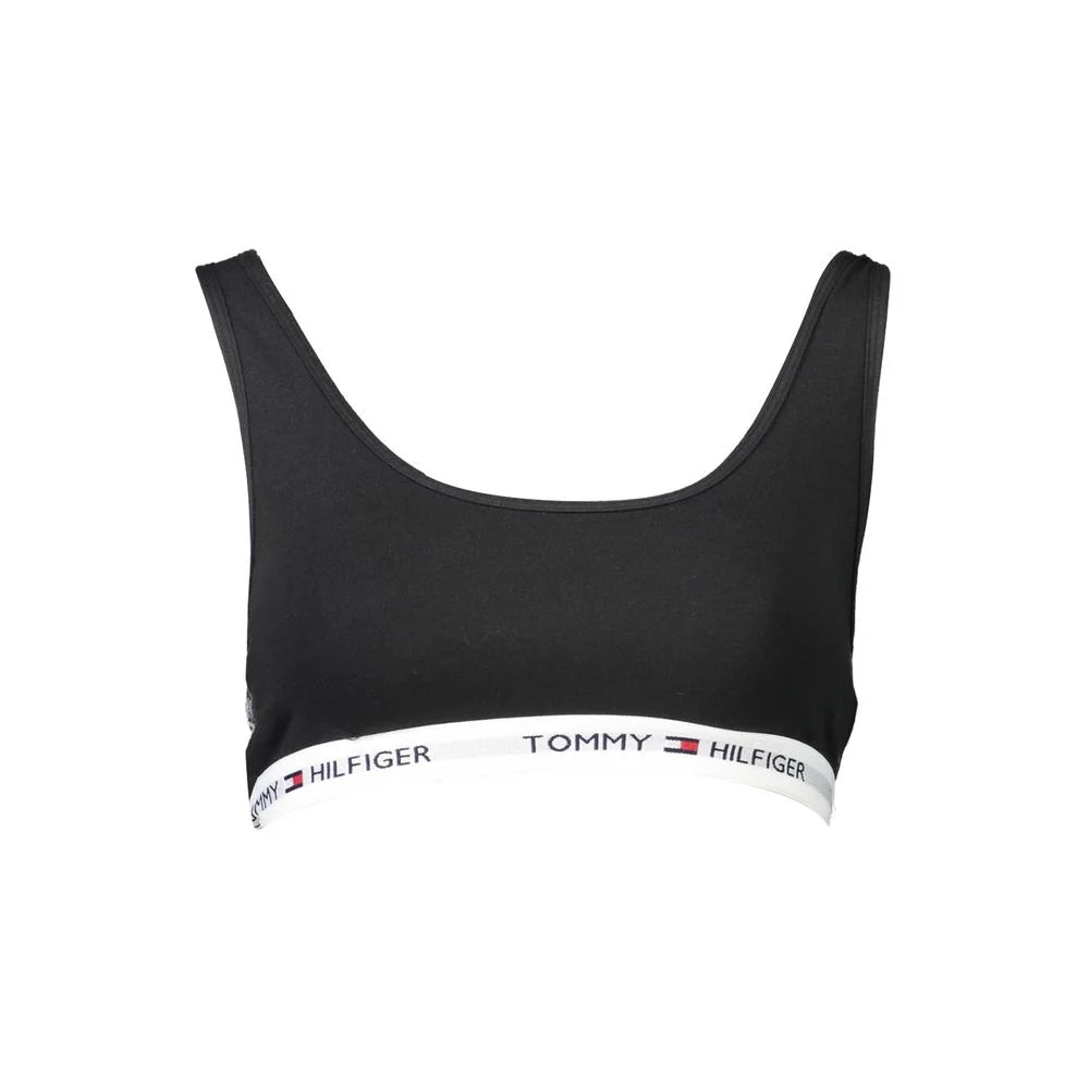 Tommy Hilfiger Black Cotton Women Sports Bra - XS - Sports Bras