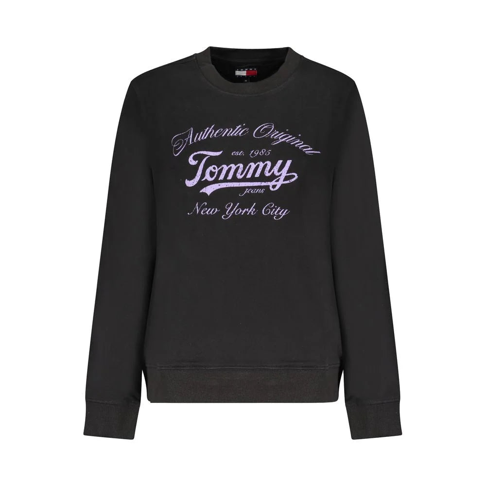 Tommy Hilfiger Black Cotton Women Sweater - Sweatshirts