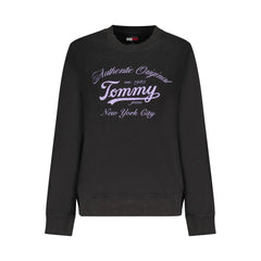 Tommy Hilfiger Black Cotton Women Sweater - Sweatshirts