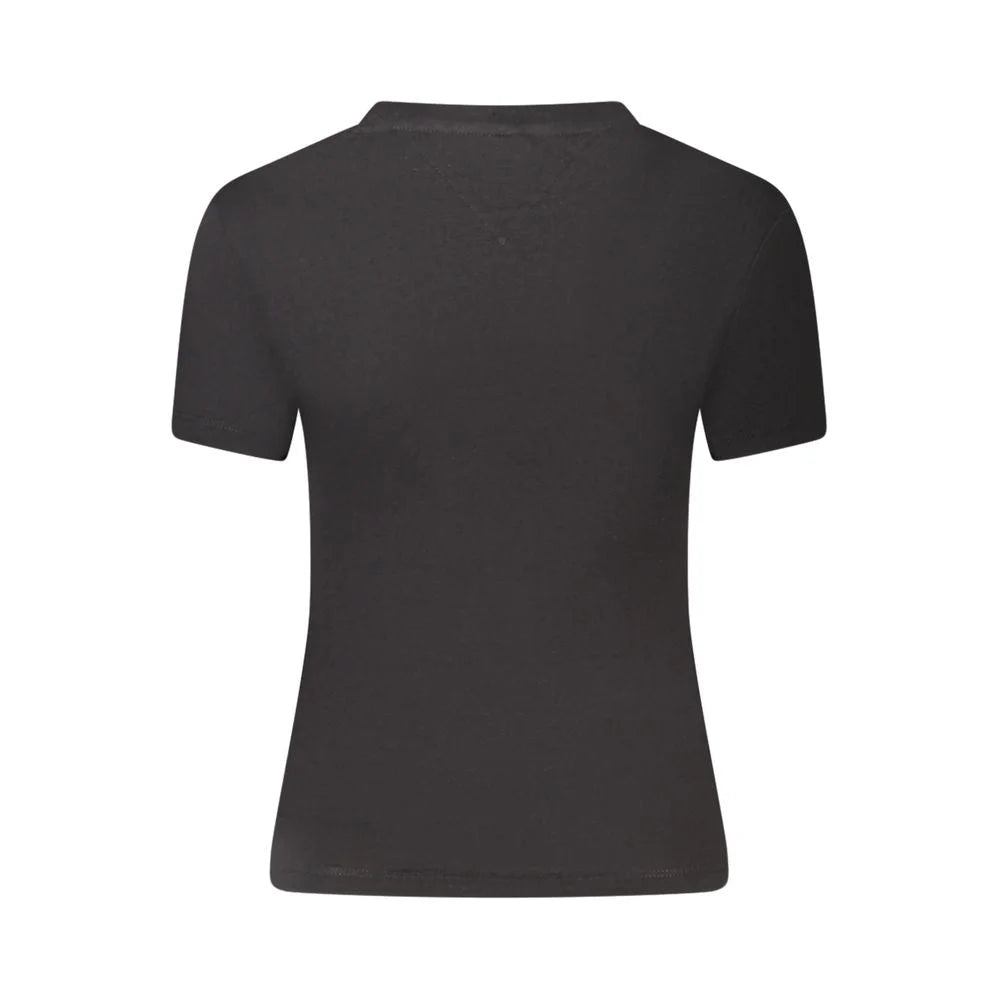 Tommy Hilfiger Black Cotton Women T-Shirt - T-Shirts
