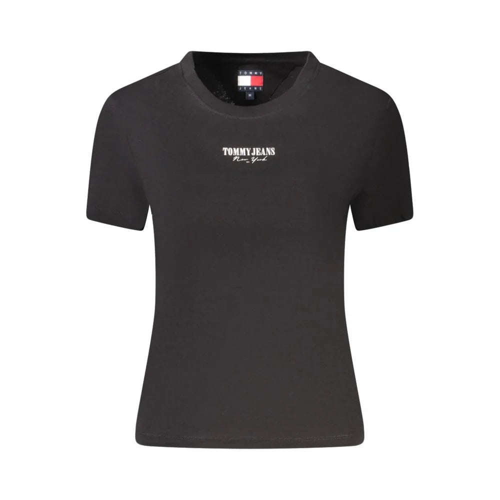 Tommy Hilfiger Black Cotton Women T-Shirt - T-Shirts