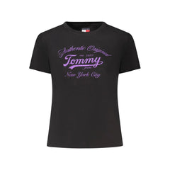 Tommy Hilfiger Black Cotton Women T-Shirt - T-Shirts