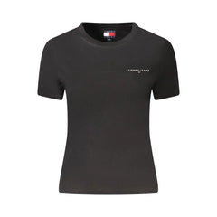Tommy Hilfiger Black Cotton Women T-Shirt - T-Shirts