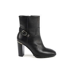 Tommy Hilfiger Black Leather Ankle Boots - EU39/US9