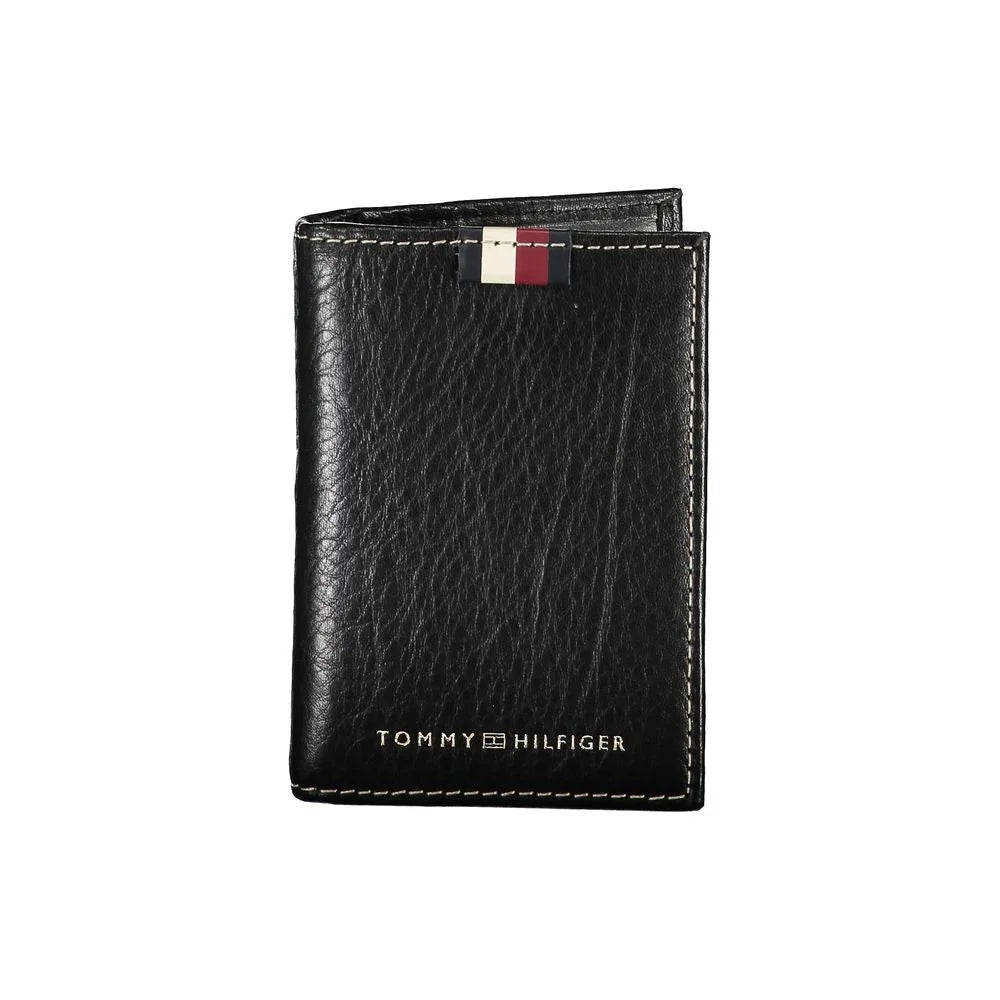 Tommy Hilfiger Black Leather Men Cardholder - Card Cases