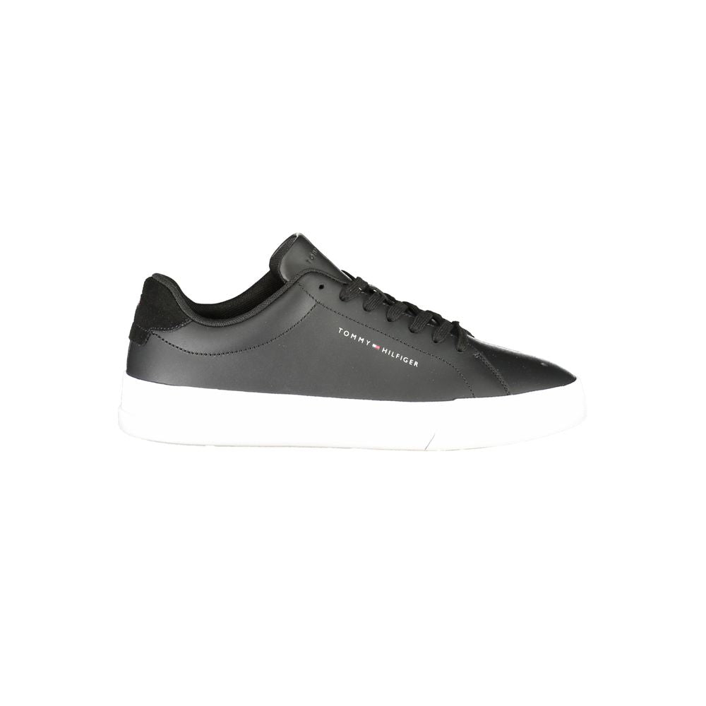 Tommy Hilfiger Black Leather Men Sneaker - EU40/US7 - Sneakers