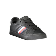 Tommy Hilfiger Black Leather Men Sneaker - Sneakers