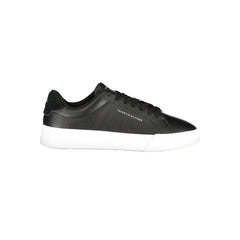 Tommy Hilfiger Black Leather Men Sneaker - Sneakers
