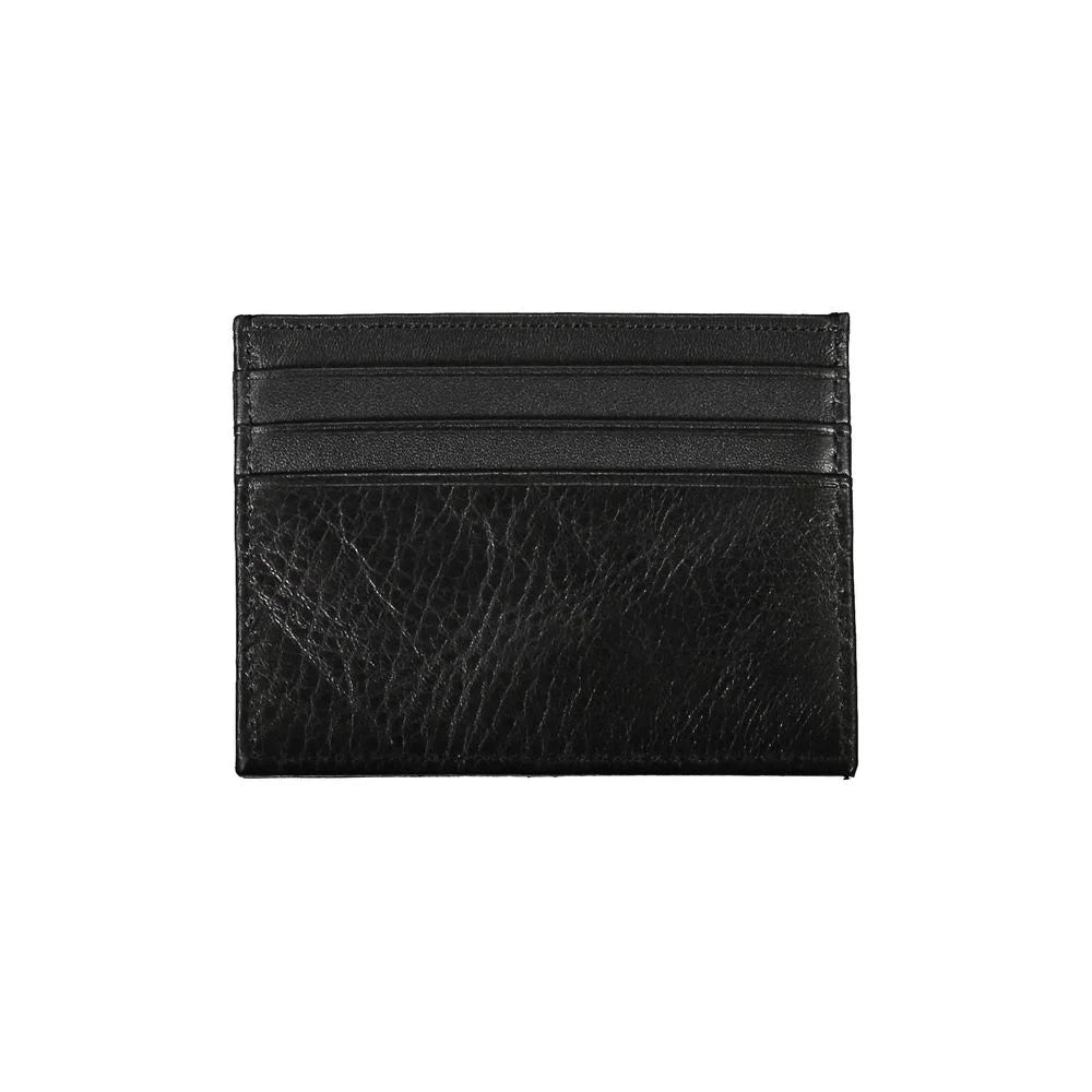 Tommy Hilfiger Black Leather Men Wallet - Card Cases