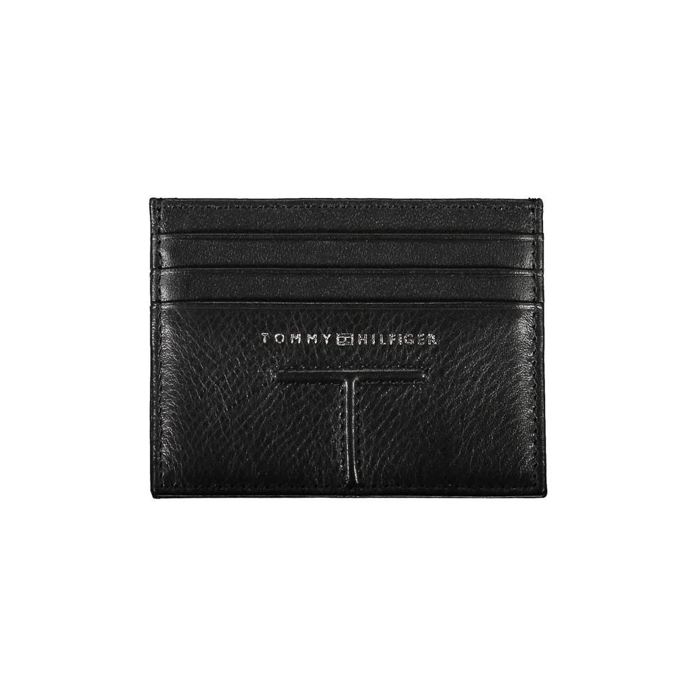 Tommy Hilfiger Black Leather Men Wallet - Card Cases
