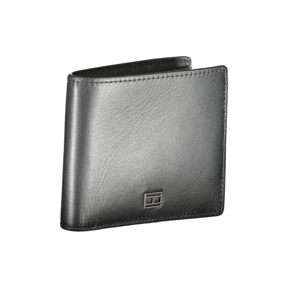 Tommy Hilfiger Black Leather Men Wallet - Wallets