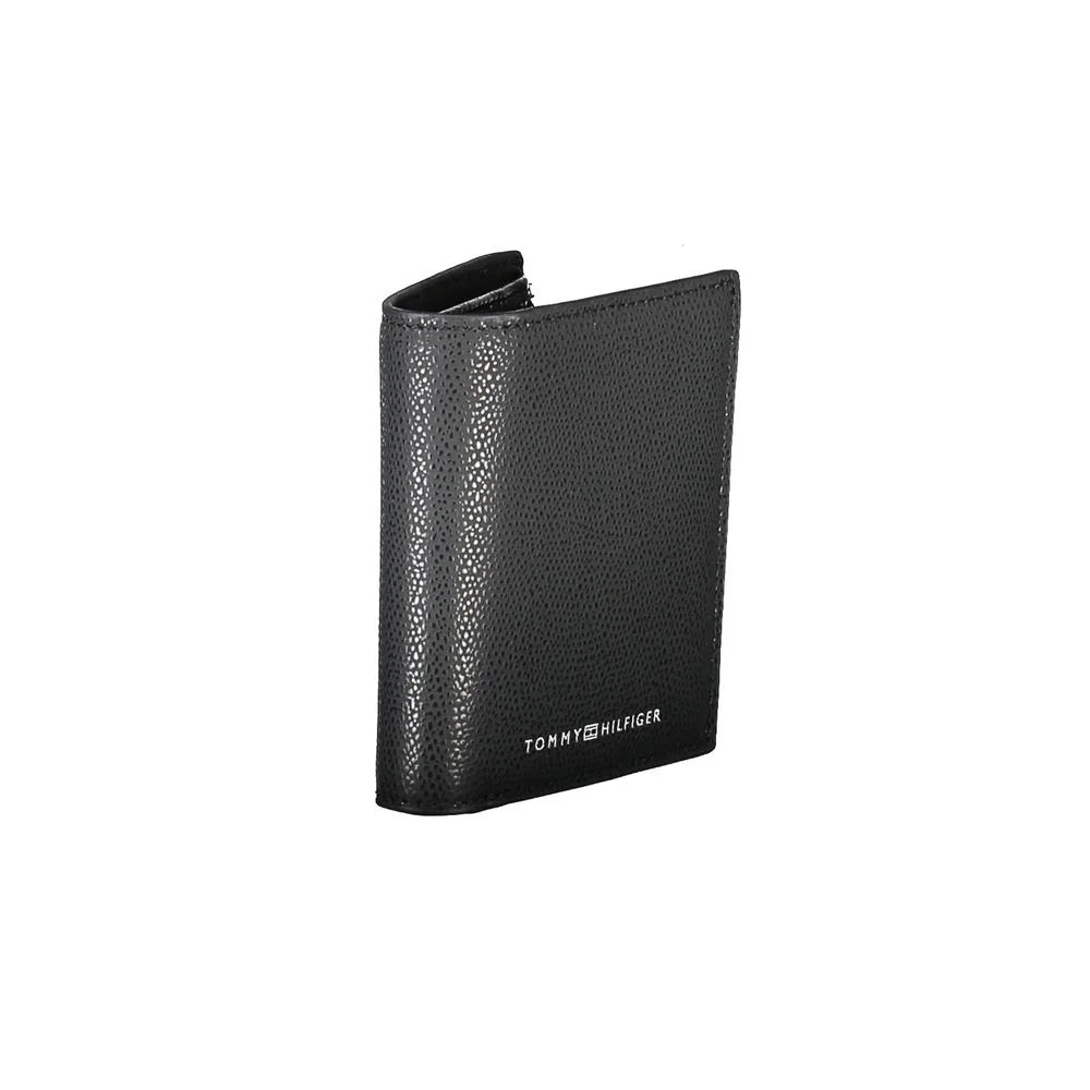 Tommy Hilfiger Black Leather Men Wallet - Wallets