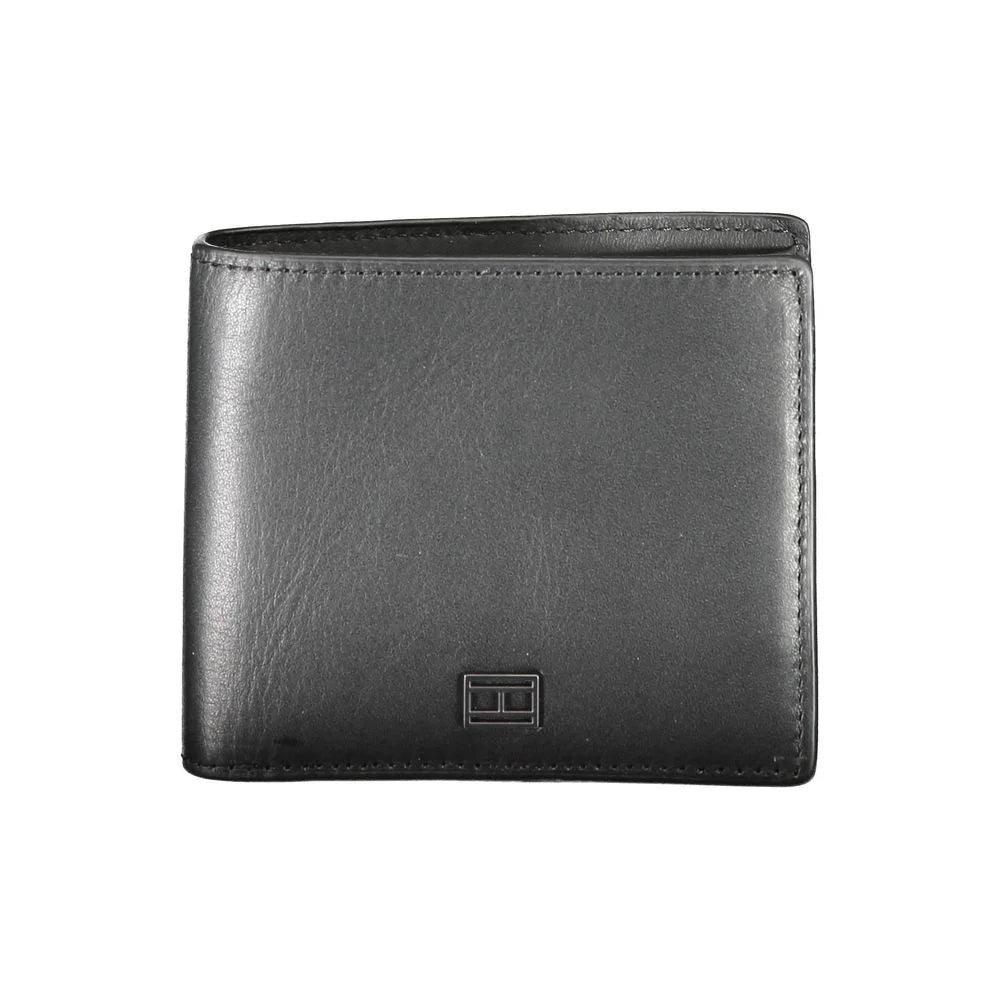 Tommy Hilfiger Black Leather Men Wallet - Wallets