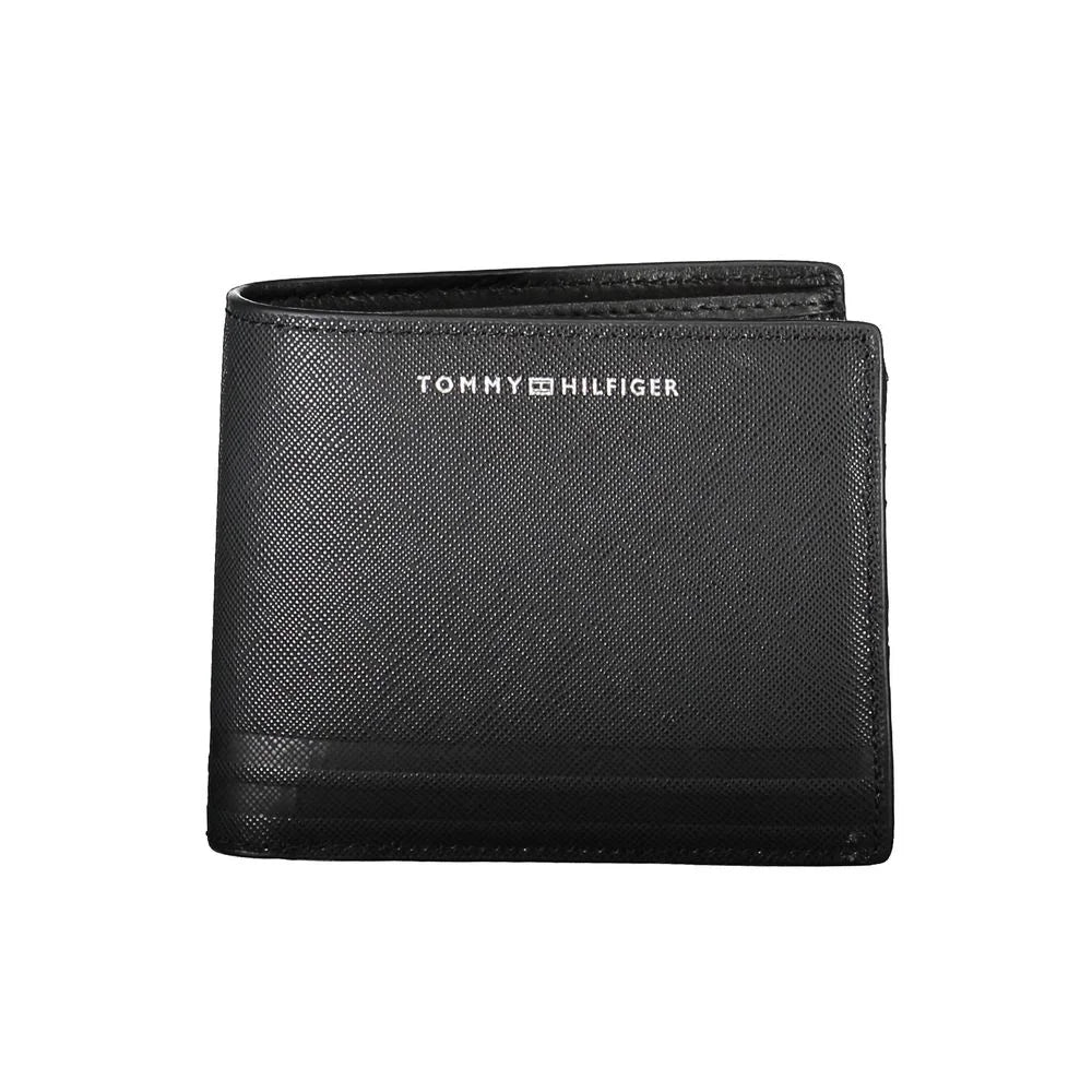 Tommy Hilfiger Black Leather Men Wallet - Wallets